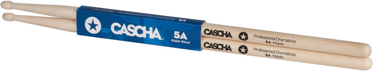 Thijox - Professionele Drumsticks 5A - Robuuste Esdoorn Houten Trommelstokken - Perfecte Grip en Geluid - 1 Paar (2 Stuks) voor Drummers en Muziekenth