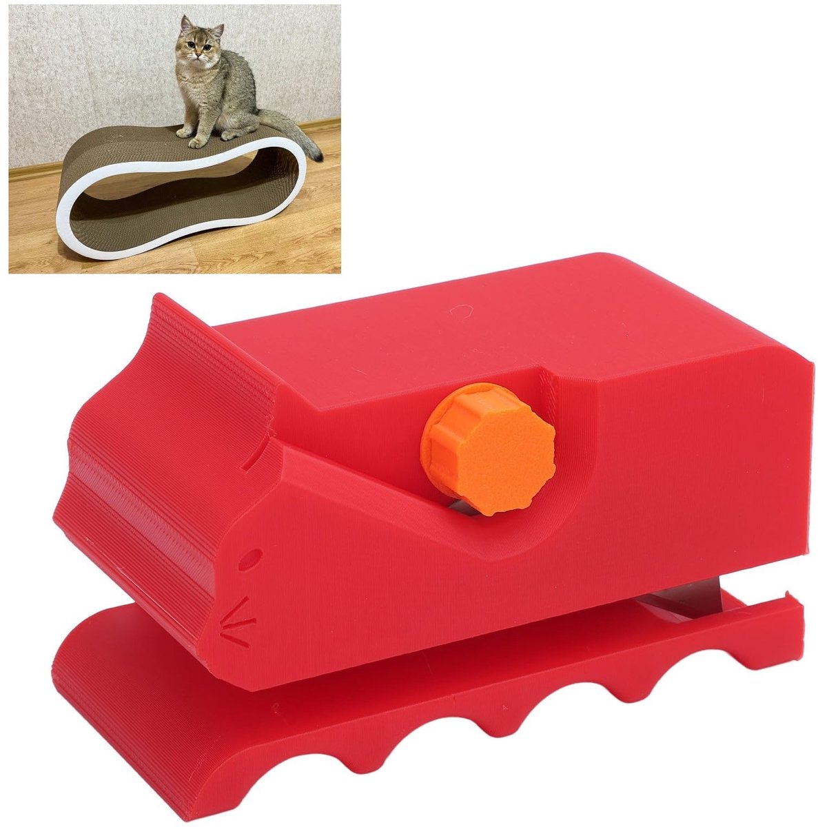 Dailygoods - Kartonnen Snijder voor Kattenkrabbers in Rood