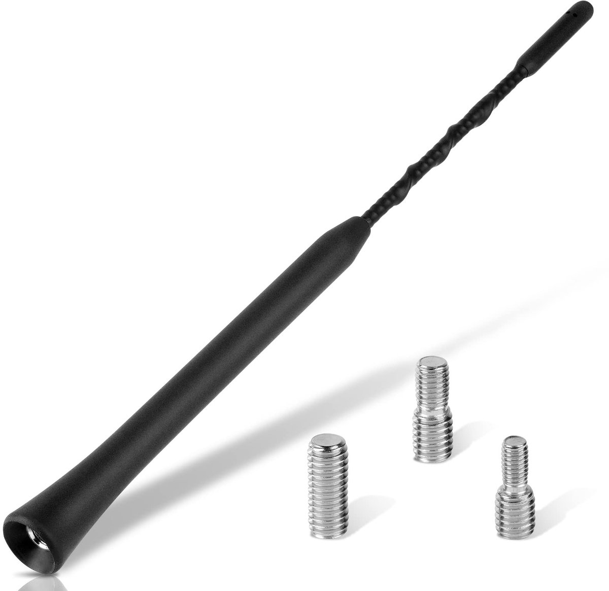Dailygoods- Autoantenne 23 cm met versterker - Universele Autoradio-Antenne - Kort - AM/FM Ontvangst - Antenne met M4/M5/M6 Schroefdraad - Eenvoudige Installatie - Autodakantenne