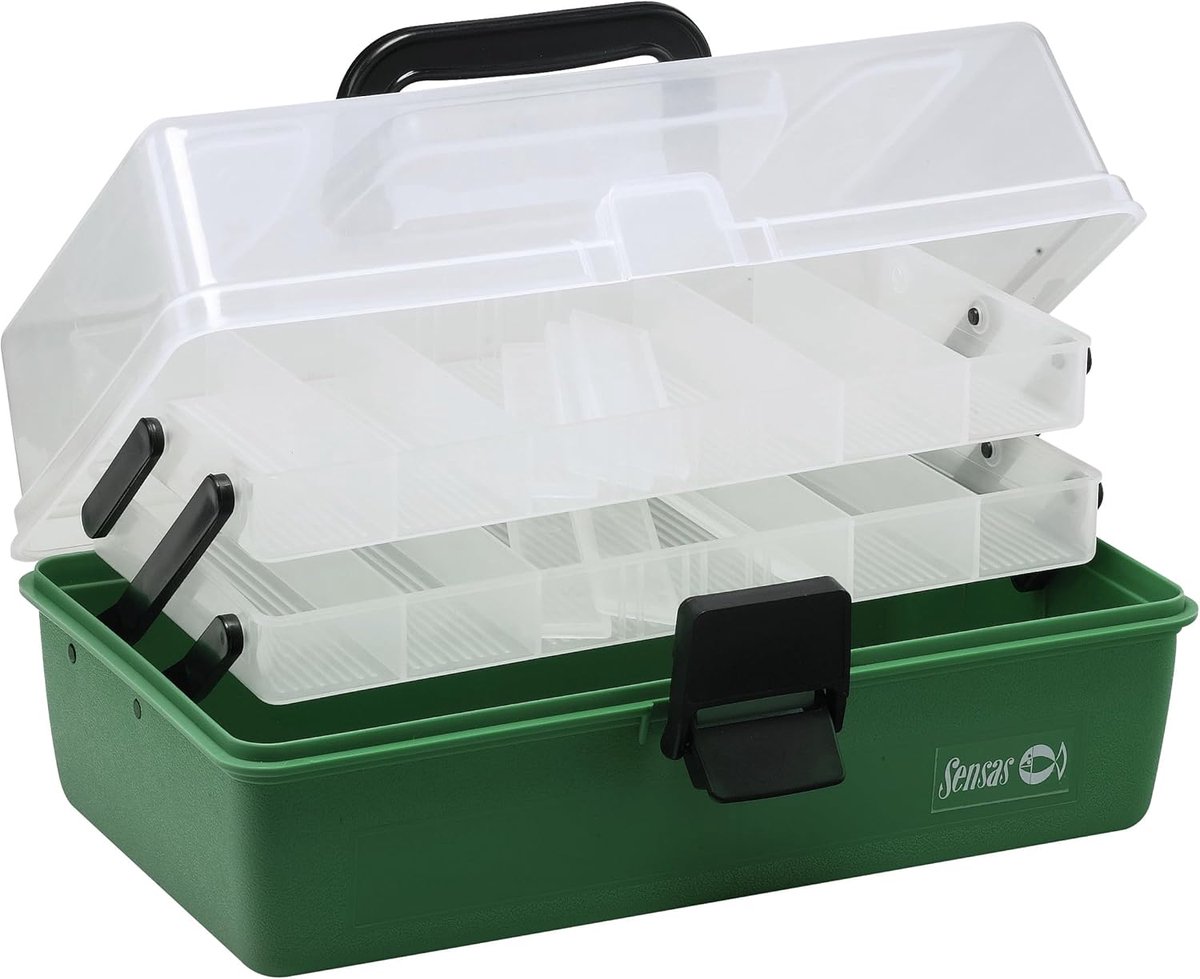 Thijox - Viskoffer met 2 Trays | Compacte Hengelbox voor Sportvissen - 30x17.5x14cm - Ideaal voor Buiten, Camping en Vissen
