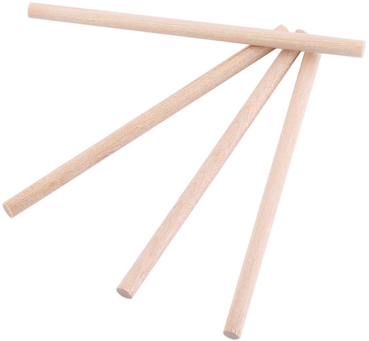 Dailygoods- Houten Stokken 100 Stuks - 80 mm - Rond - Natuurlijk Hout - Handwerk - Berk - Glad Afgewerkt - Houtstokjes