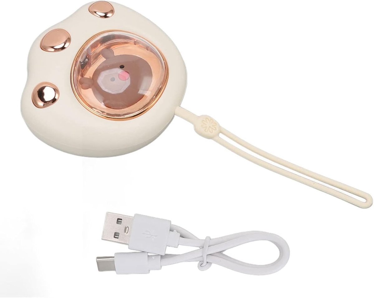 Schattige Elektrische Poot Handwarmer met USB Oplading, 2 Warmte-instellingen voor Thuis en Kantoor in de Winter