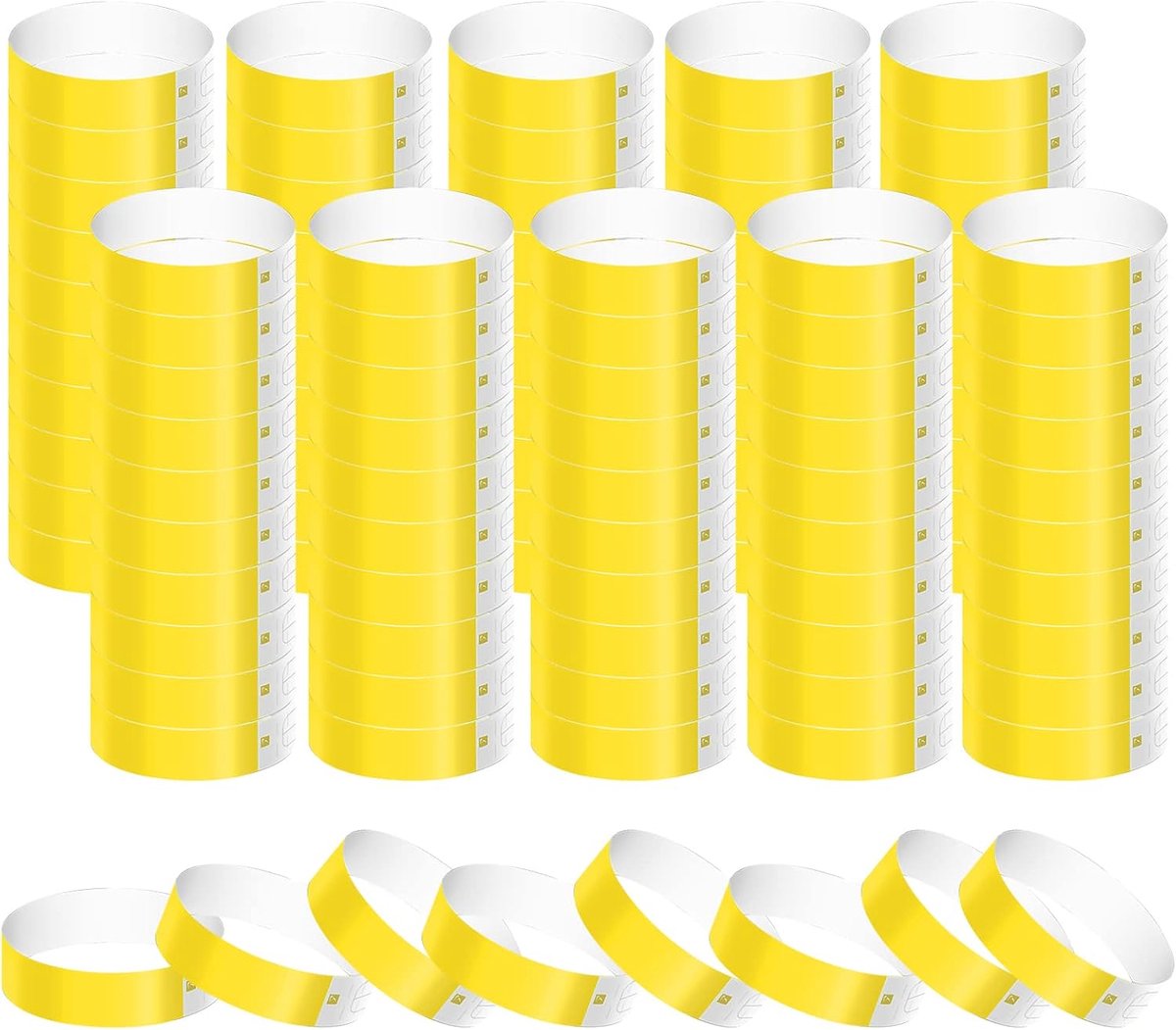 Dailygoods- Polsbandjes 1000 stuks - Waterdicht - Neon - Papieren Armbanden - Evenementen - Muziekfestival - Lichtgewicht 25x1,9 cm - Evenementenbandjes