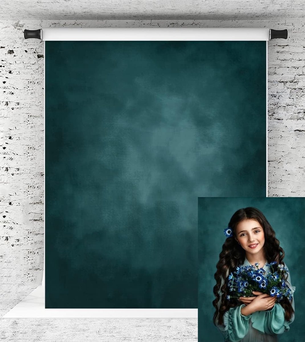 Dailygoods- Fotografie Achtergrond Donkergroen - Microfiber Achtergrond - Studio Achtergrond - Portret Achtergrond - 1,5 x 2,2 m - Hoge kwaliteit - Achtergronddoek