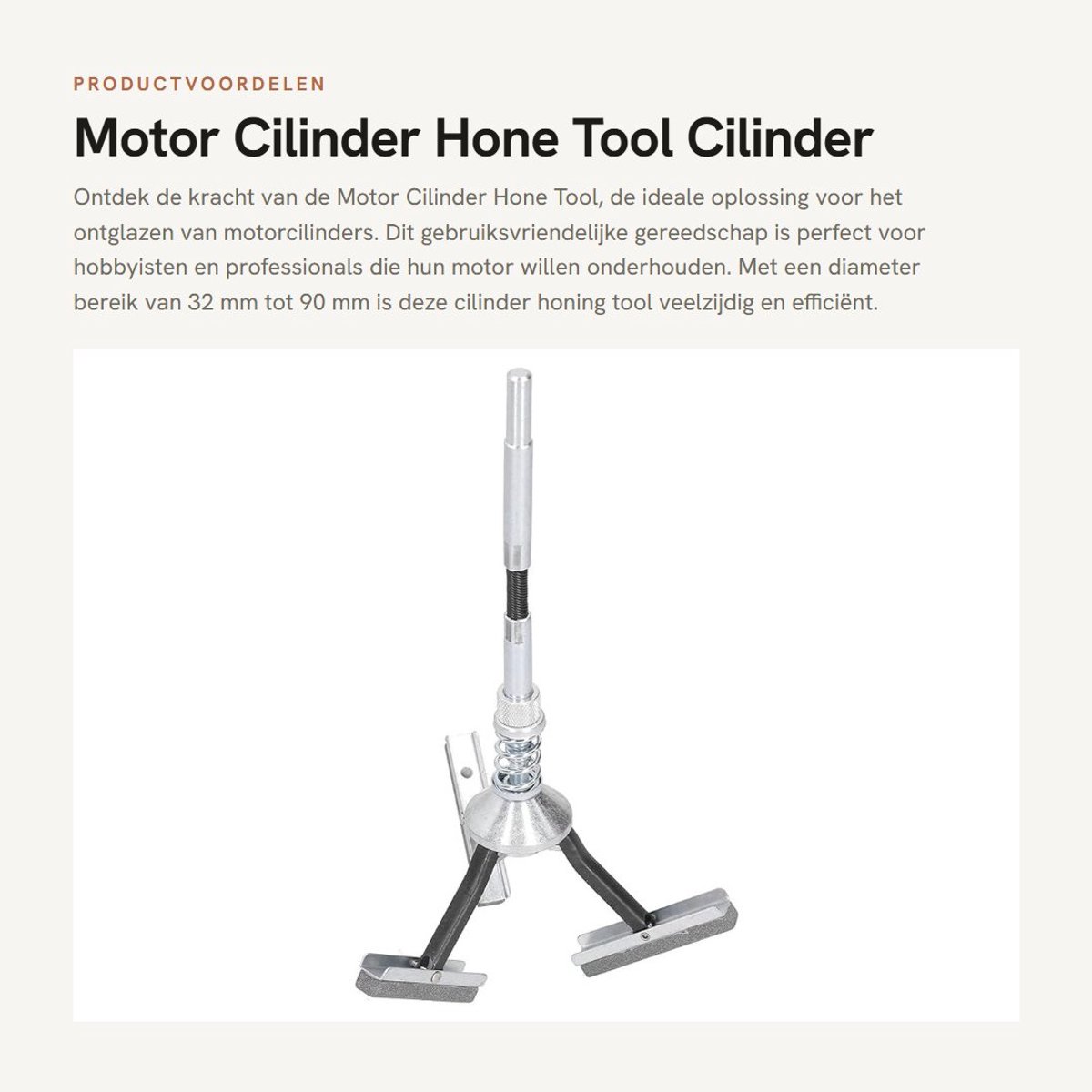 Dailygoods- Cilinder Honing Tool - Instelbare Cilinder Deglazer - Flexibele As - Vervangbare Stenen - Voor Motoren met Diameter 32-90 mm - Gebruiksvriendelijk - Cilinder Slijper