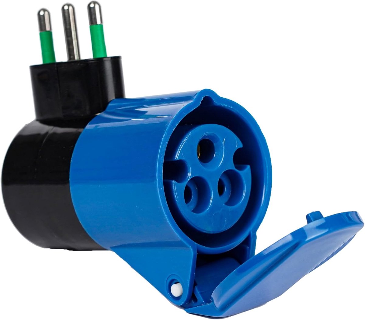 Thijox - FANTON 78000-E Industriële Adapter Italiaanse Stekker 2P+T 16A Bus 200-250V IP44 voor Camping, Camper, Buiten en Tuin