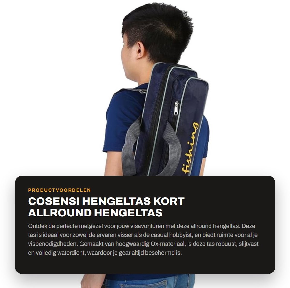 Dailygoods- Hengeltas Groot Capaciteit - Waterdichte Opbergtas - Draagbare Tas - Tackle Bag - Lichtgewicht - Verstelbare Schouderriem