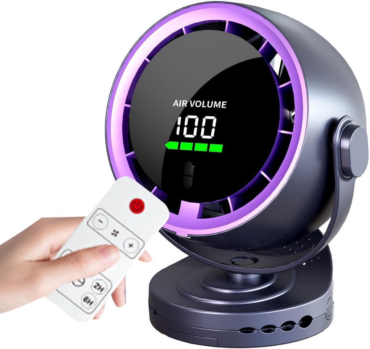 Thijox - Tafelventilator met Afstandsbediening - Draadloze Digitale Display Koeler - Krachtige Luchtcirculatie - Fluisterstil Persoonlijk Ventilator v