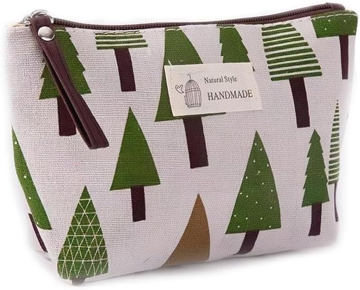Cosmetica tas klein - canvas - multifunctionele rits - ideaal voor reizen - SnelShoppen