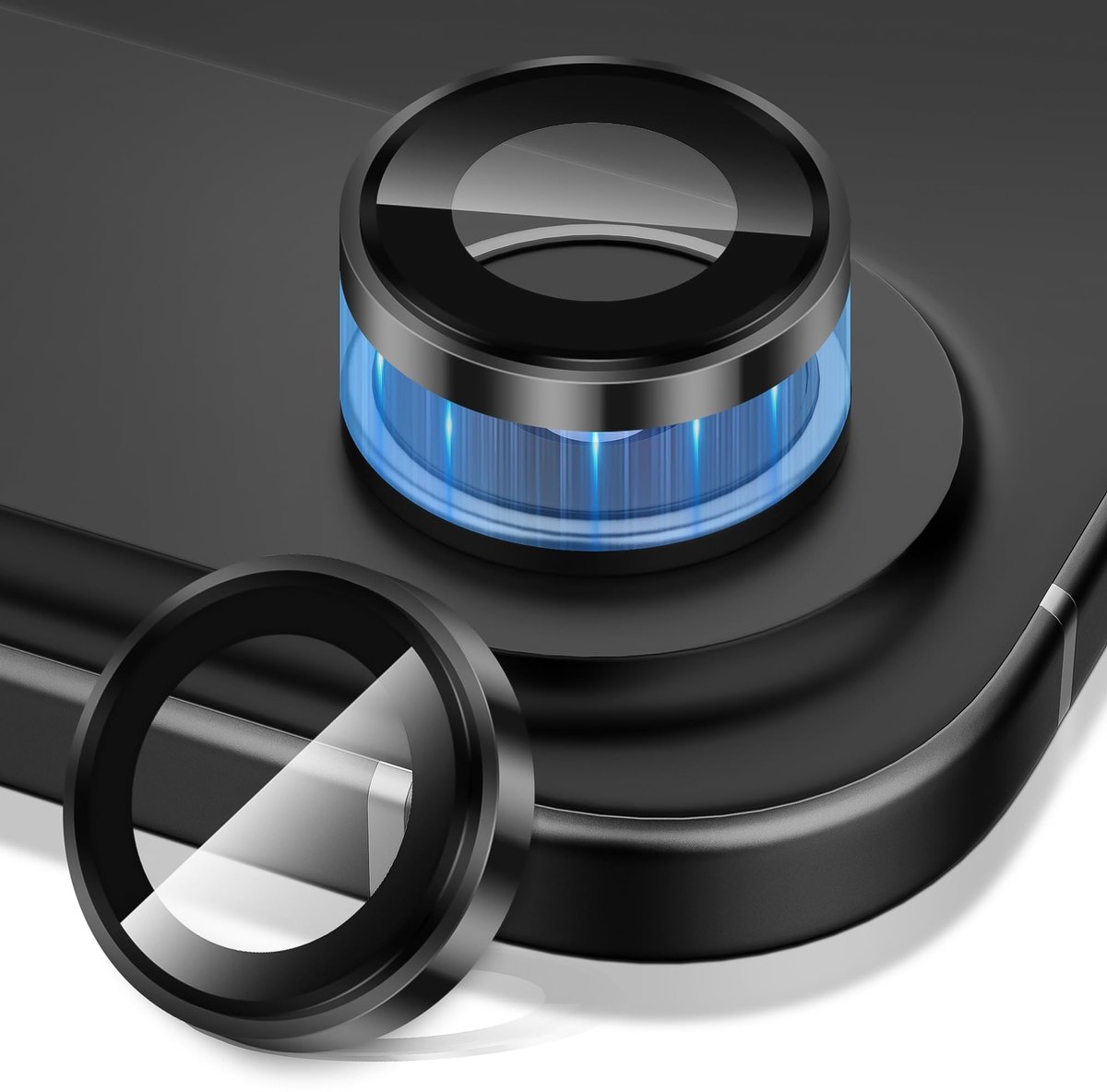 Dailygoods - Camera Lens Protector voor iPhone 17 Air - HD Glas Aluminium Frame