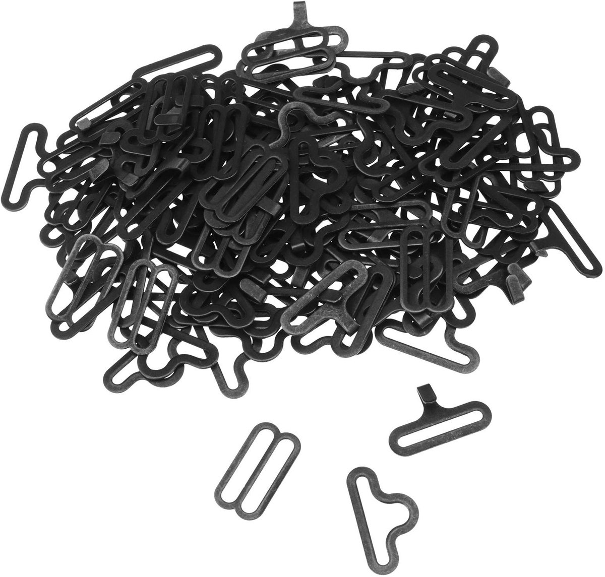 Dailygoods- Strikclip 50 Sets - Zwart - Koper - DIY Bevestiging - Ultra-dun - Geschikt voor Necktie/Band - Vlinderdasclip