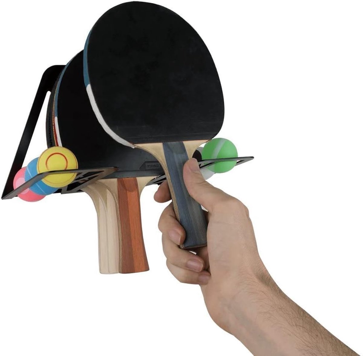 Thijox - Tafeltennisbatje Wandhouder 100% Staal - Duurzaam en Weerbestendig - Voor Binnen en Buiten - Perfect voor Tuin, Camping en Sportactiviteiten