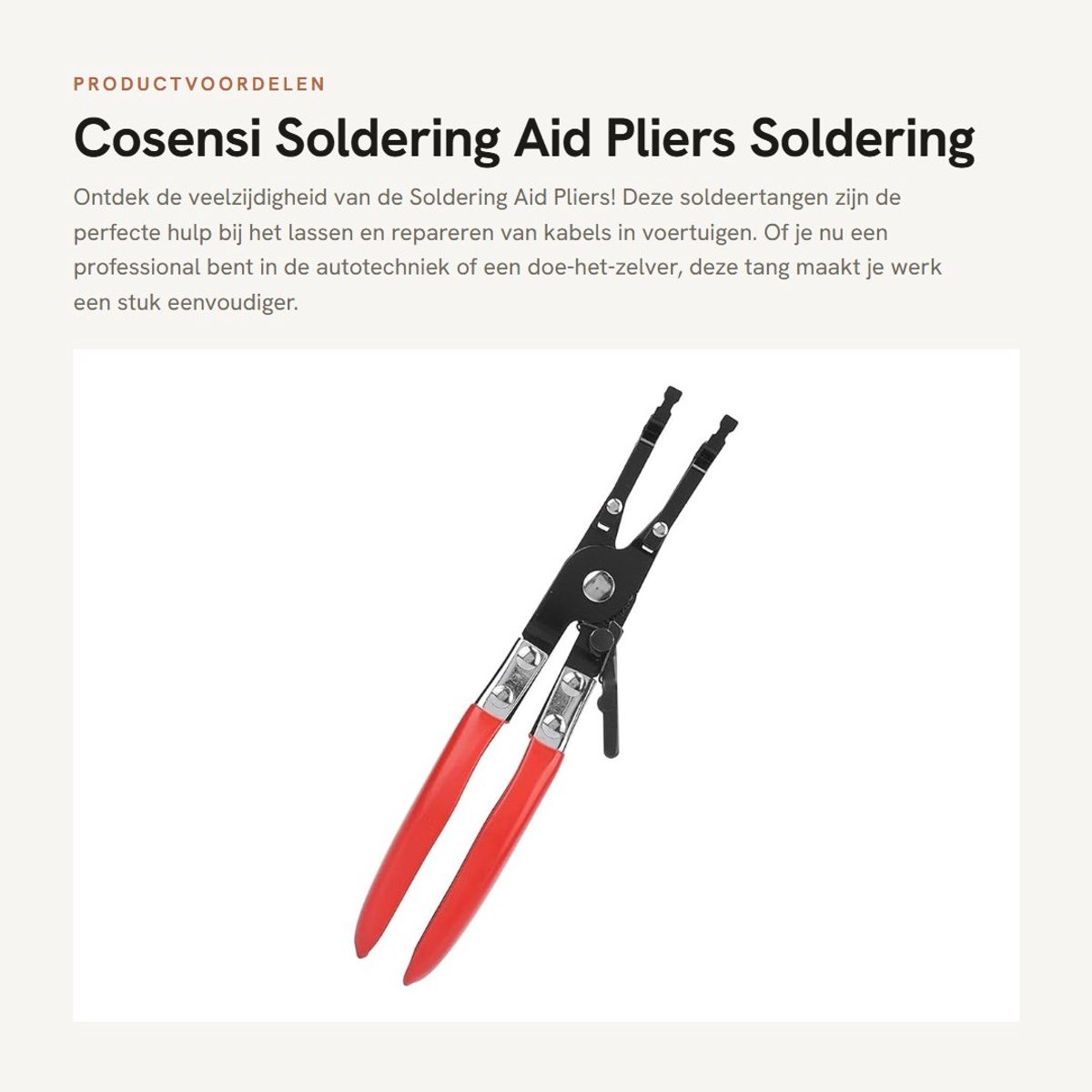 Dailygoods - Soldering Aid Pliers - Soldering Pliers - Ideaal voor autotechniek - Metaal - Wire Clamping Tools - Perfect voor lassen - Geschikt voor a...