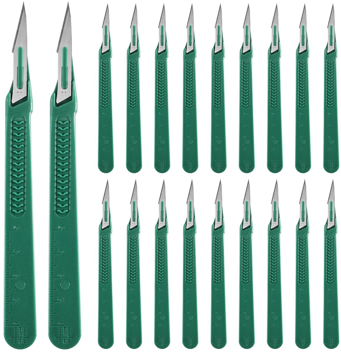 Dailygoods- Knutselmessenset 20 Stuks - Snijmessen - Reservemesjes met Beschermkap - Precisiesnijmes - Voor Doe-Het-Zelf Snijden - Afzonderlijk Steriel Verpakt