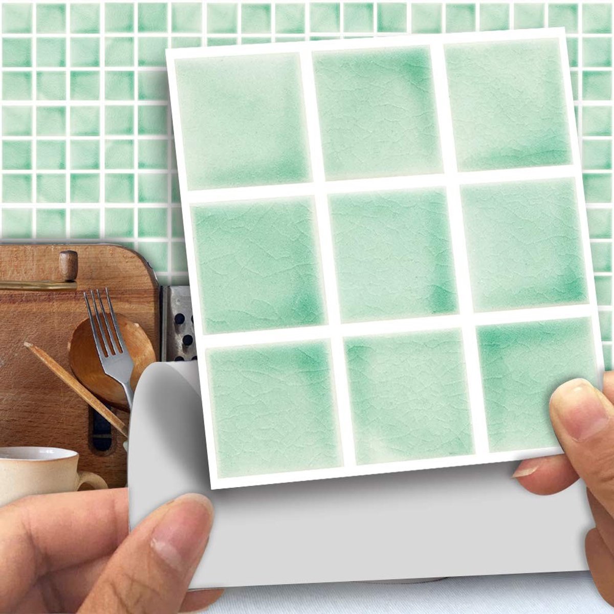 Dailygoods- Tegelstickers 25 Stuks - Peel & Stick - Wanddecoratie - Keuken/Badkamer - Mozaïek - Eenvoudig aan te brengen - Muursticker