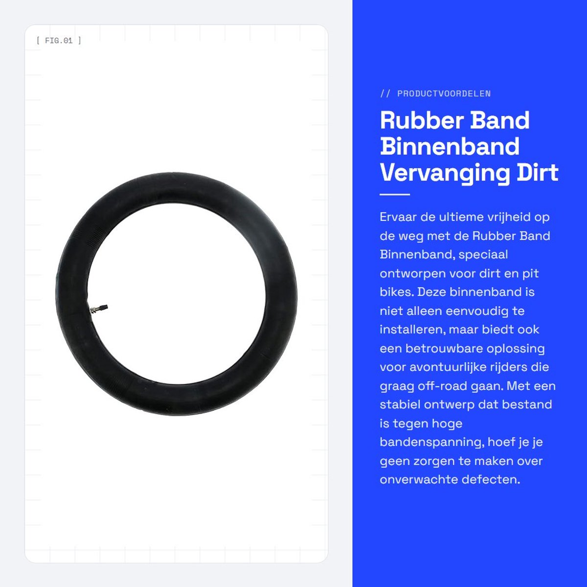 Dailygoods- Binnenband 2.5/2.75-14 - Rubber - Vervanging Dirt Pit Bike - Eenvoudig te installeren - Stabiel ontwerp - Geschikt voor crossmotor - Motorband