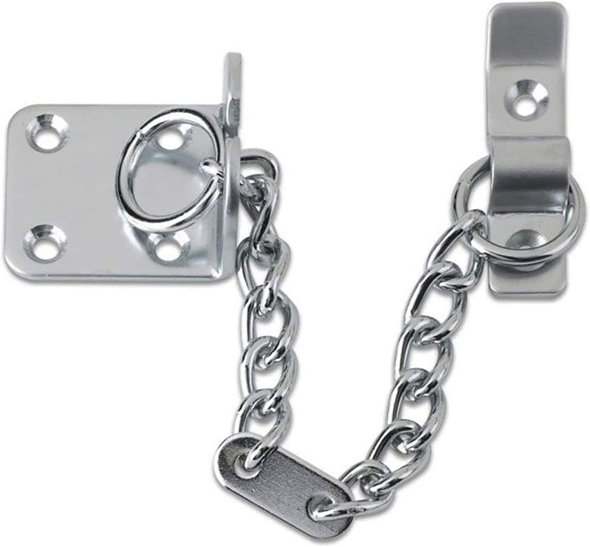 Deurketting Sluiting - Veiligheidsketen Deur - Extra Beveiliging - Massief Staal - 16mm Ketting - Chroom