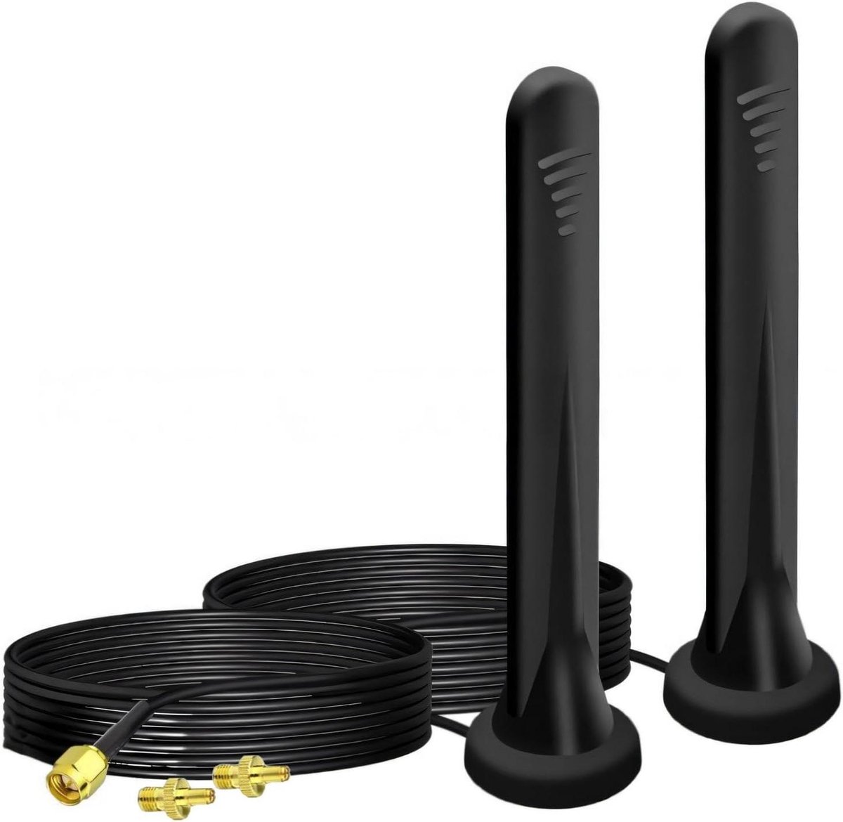 Signaalversterker Antenne - 4G 5G antenne - Internet Verbeteren - Omnidirectioneel 15 dBi - 2 stuks 3m kabel - Zwart