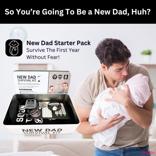 Cadeau Set Vader - Ouderschap Kit - Nieuwe Ouders - Humoristische Inhoud - 5 Delen - Multicolor — afbeelding 5