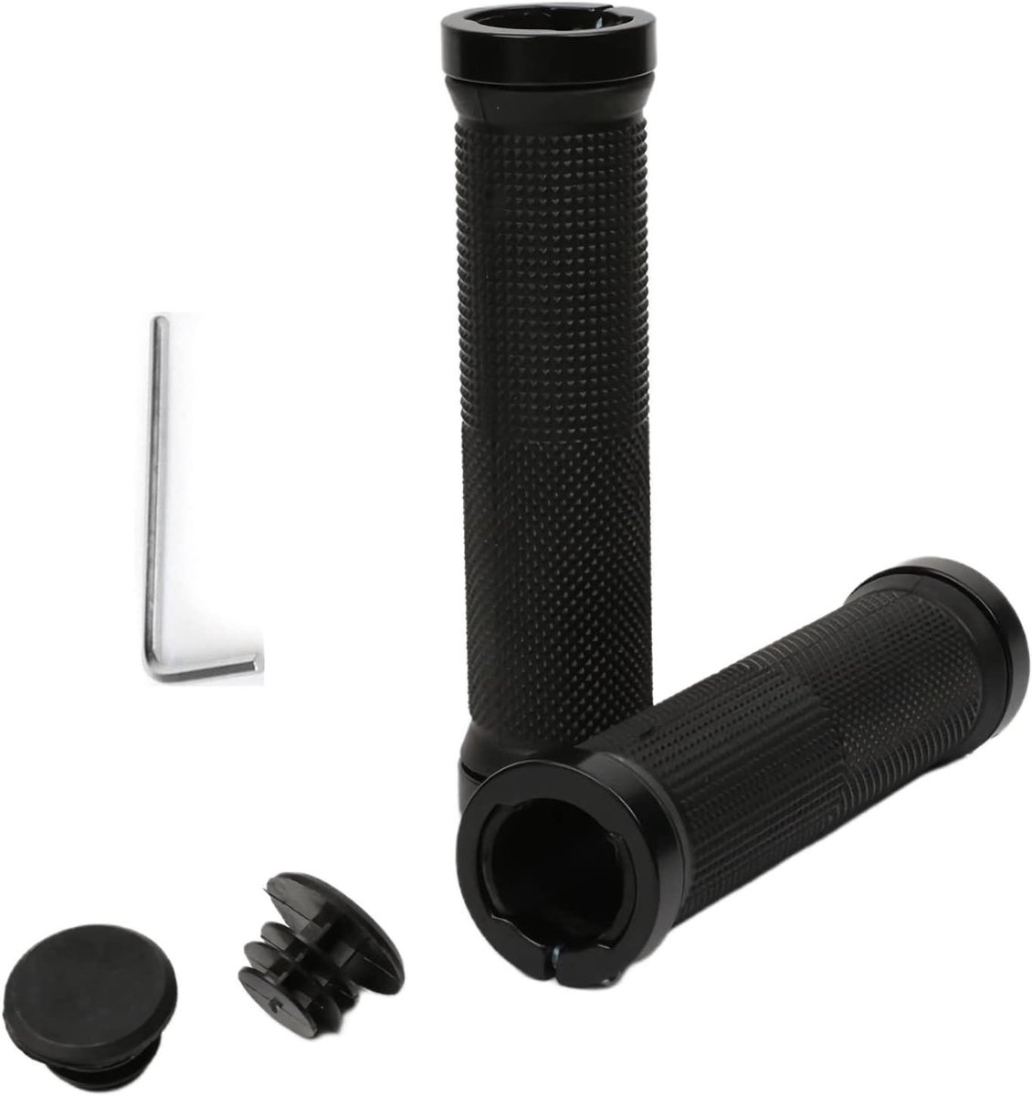 Fietsstuur Handvatten - Ergonomische Grips - Comfortabel Fietsen - Antislip Rubber - 13cm Lengte - Zwart