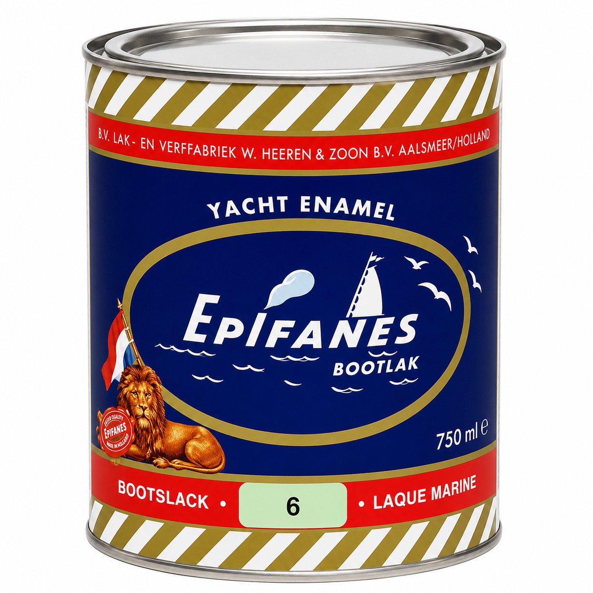 Epifanes Bootlak 6 Lichtgroen 750 ml – Hoogglans Jachtlak – Slijtvaste Lak voor Hout, Staal & Polyester