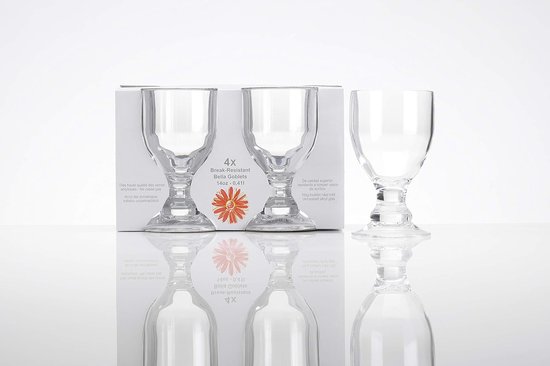 Acryl drinkglazen set - Kunststof glazen - Buiten gebruik - Nagenoeg onbreekbaar - 410 ml - Helder — afbeelding 2