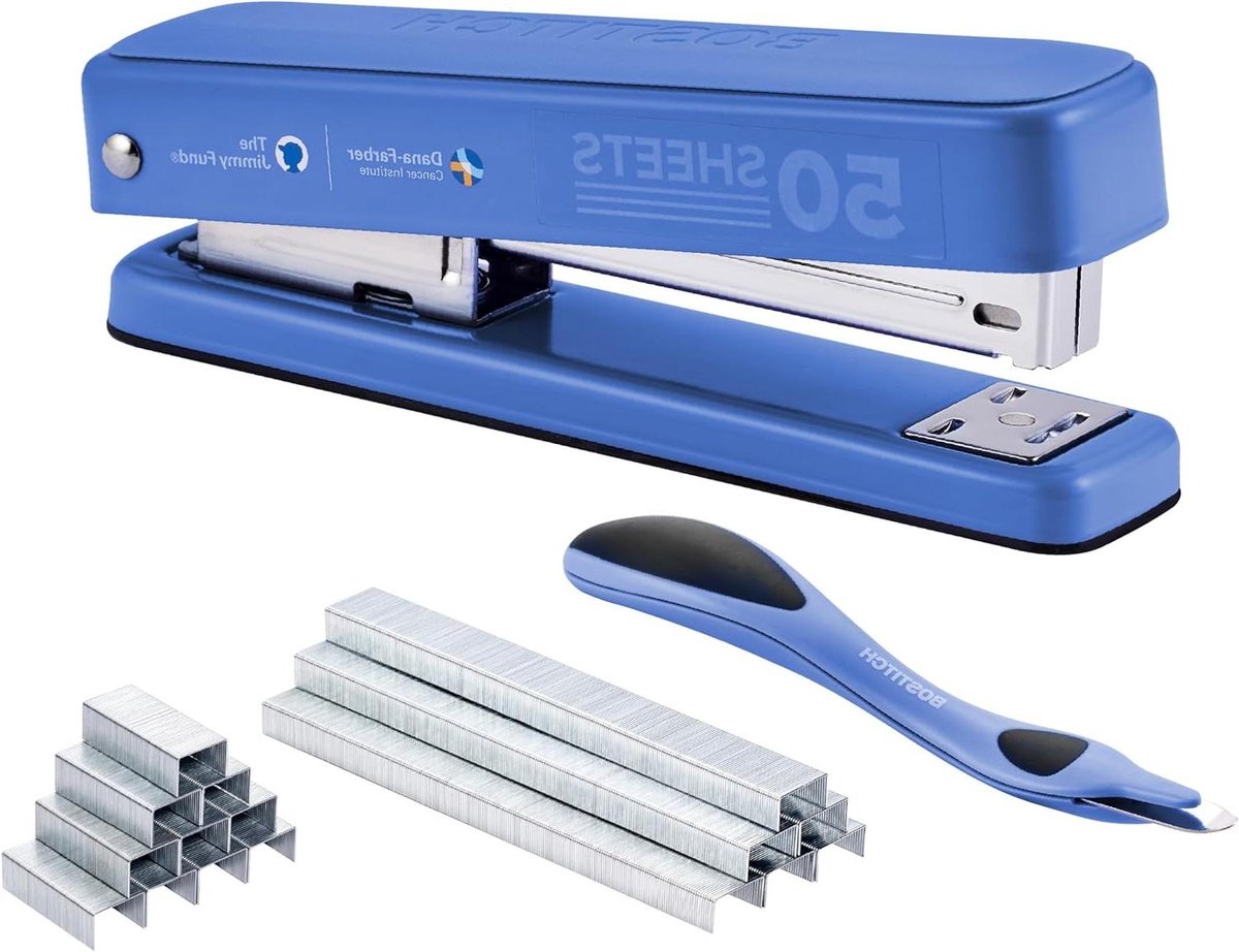 Metaal Nietmachine - Kantoornietmachine - Papier Verwerken - Jam-vrije Technologie - 50 Vel Capaciteit - Blauw
