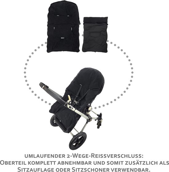 Wintervoetenzak - Kinderwagen deken - Warmte buiten - Waterafstotend - 90 cm - Rood — afbeelding 3