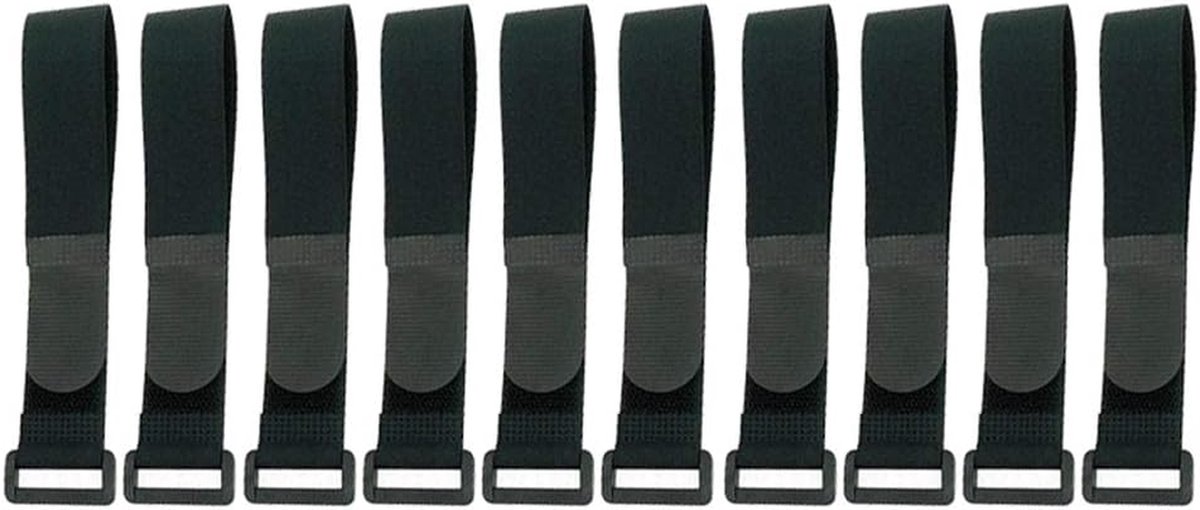Cinch Bandjes - Tie Downs - Fiets Vervoeren - Sterk Nylon Materiaal - 10 stuks 30 cm - Zwart