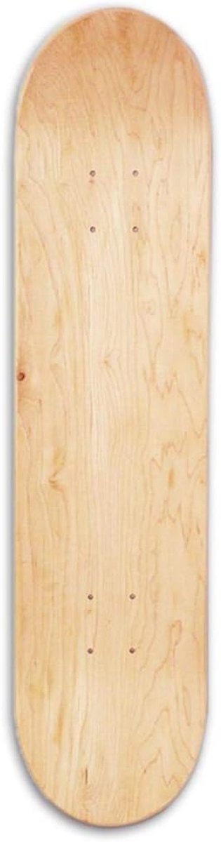 Skateboard Deck Houten Board Zelf Ontwerpen Dubbele Concave 79 x 19 cm Esdoornkleur