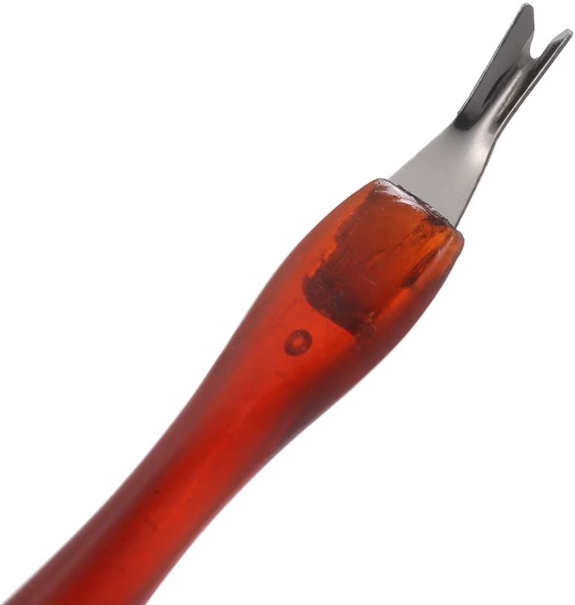 Nagelriemmesje - Nagelriem vork - Bokkenpootje - Nagelriemen knippen - Cuticle pusher - Manicure - Nagelverzorging - Handverzorging tool - Bruin - Jonyx