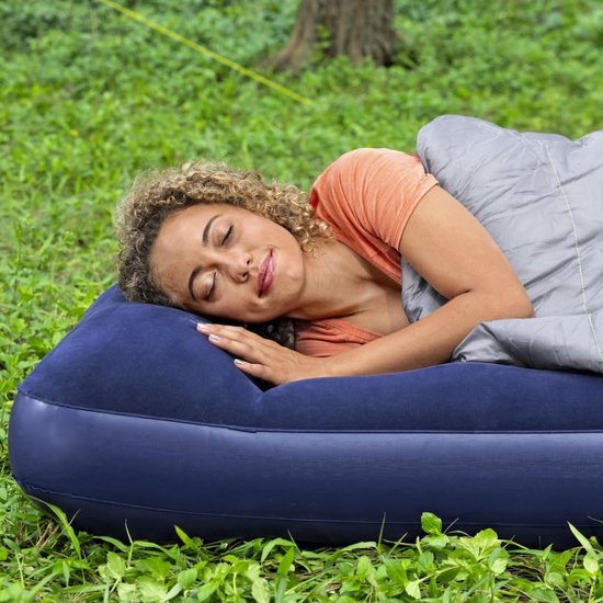 Luchtbed - Opblaasbaar Matras - Kamperen en Logeren - Compact en Draagbaar - 185 x 76 cm - Blauw — afbeelding 3