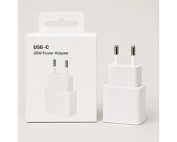 Chargeur rapide Adapté pour Iphone Chargeur USB-C 20W - Chargeur rapide iPhone - Wit