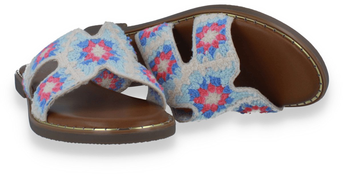 Double Heart Dames Slipper Multi | Multicolour | Maat: 39