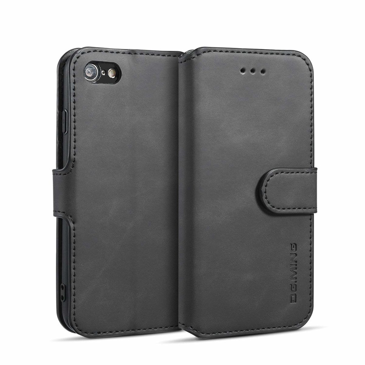iPhone 7/8 mobiele case PU-leer Zwart