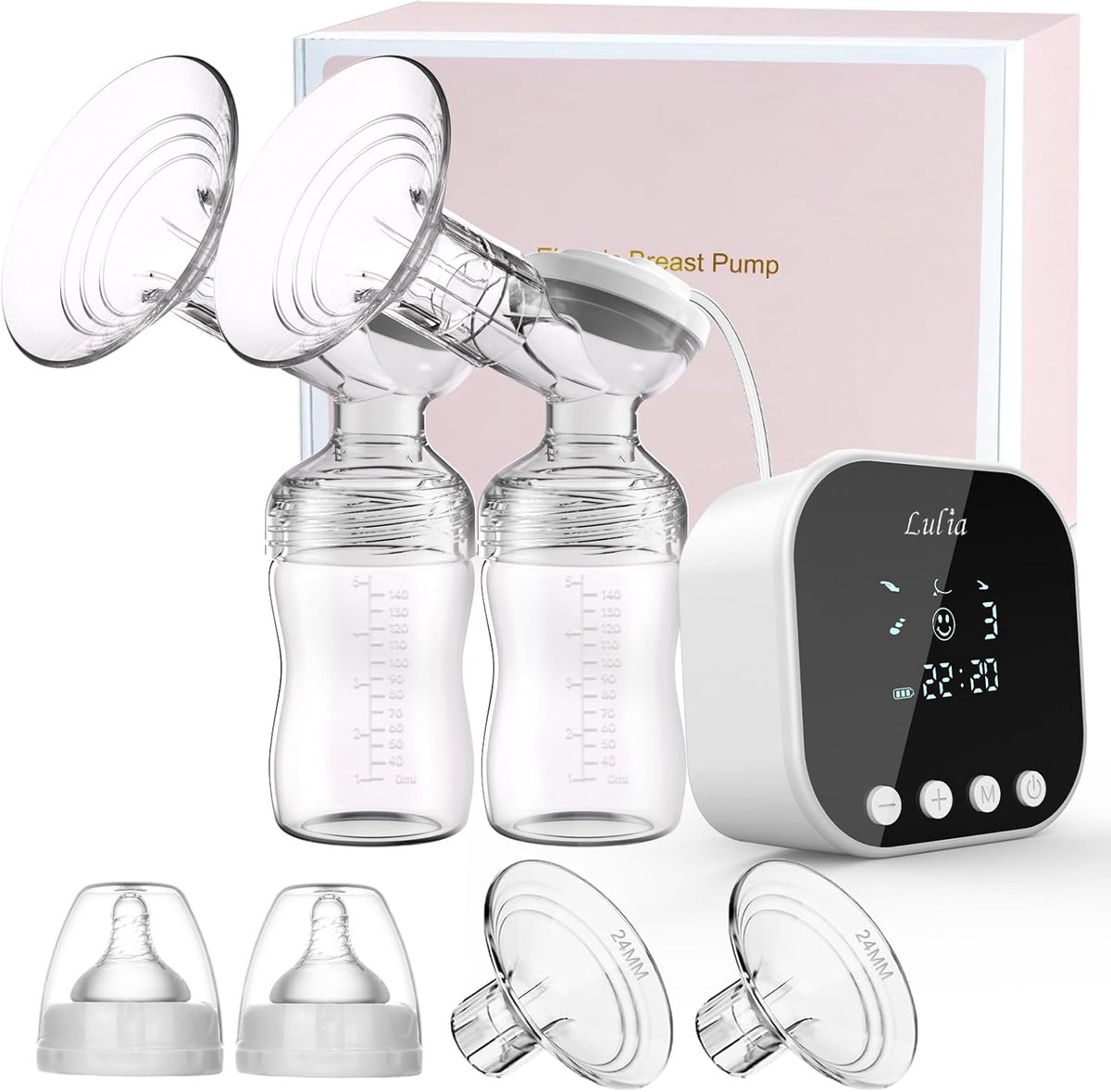 Elektrische Borstkolf Handsfree - Draagbare Melkpomp met 4 Modi en 9 Zuigstanden - Ultra Stil <40dB - Anti-Terugstroom en LED Display - BPA-vrij met 2500mAh Batterij