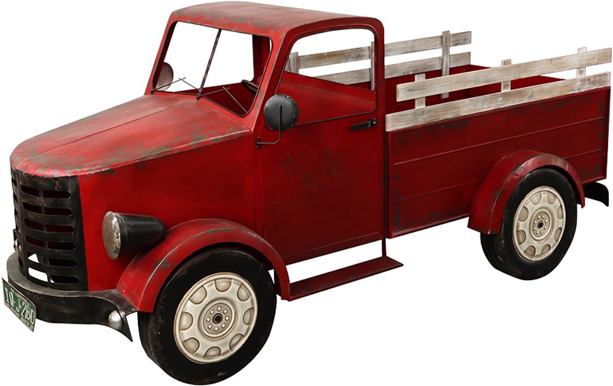Clayre & Eef Decoratie Model Auto Rood Metaal