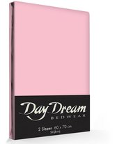 Day Dream slopen - strijkvrij - katoen - set van 2 - 60 x 70 - Roze