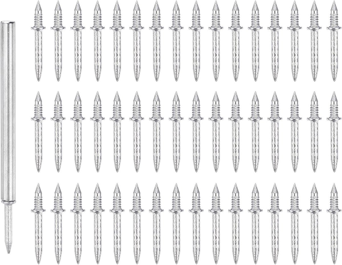 200 Stuks Dubbele Barrel Skirting Spijkers, Onzichtbare Houten Afwerkingsspijkers voor Plinten, Deuren en Kasten, Perfect voor DIY Projecten en Wandpanelen