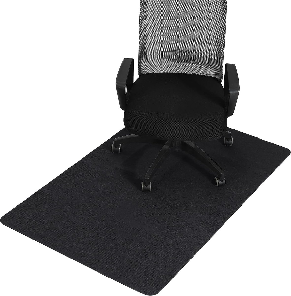 Multifunctionele Bureau Mat 90x140cm - Bescherming voor Houten Vloeren, Geschikt voor Kantoorstoelen en Rolstoelen (Zwart)