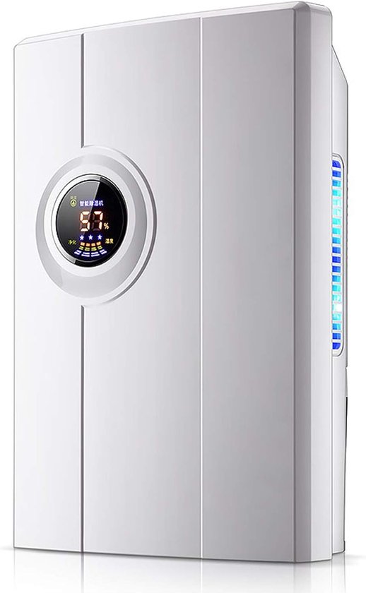 Slimme luchtontvochtiger (2200 ml) – draagbare mini-luchtontvochtiger met LCD-scherm, compact en klein, uiterst stil, geschikt voor slaapkamers, badkamers en kledingkasten
