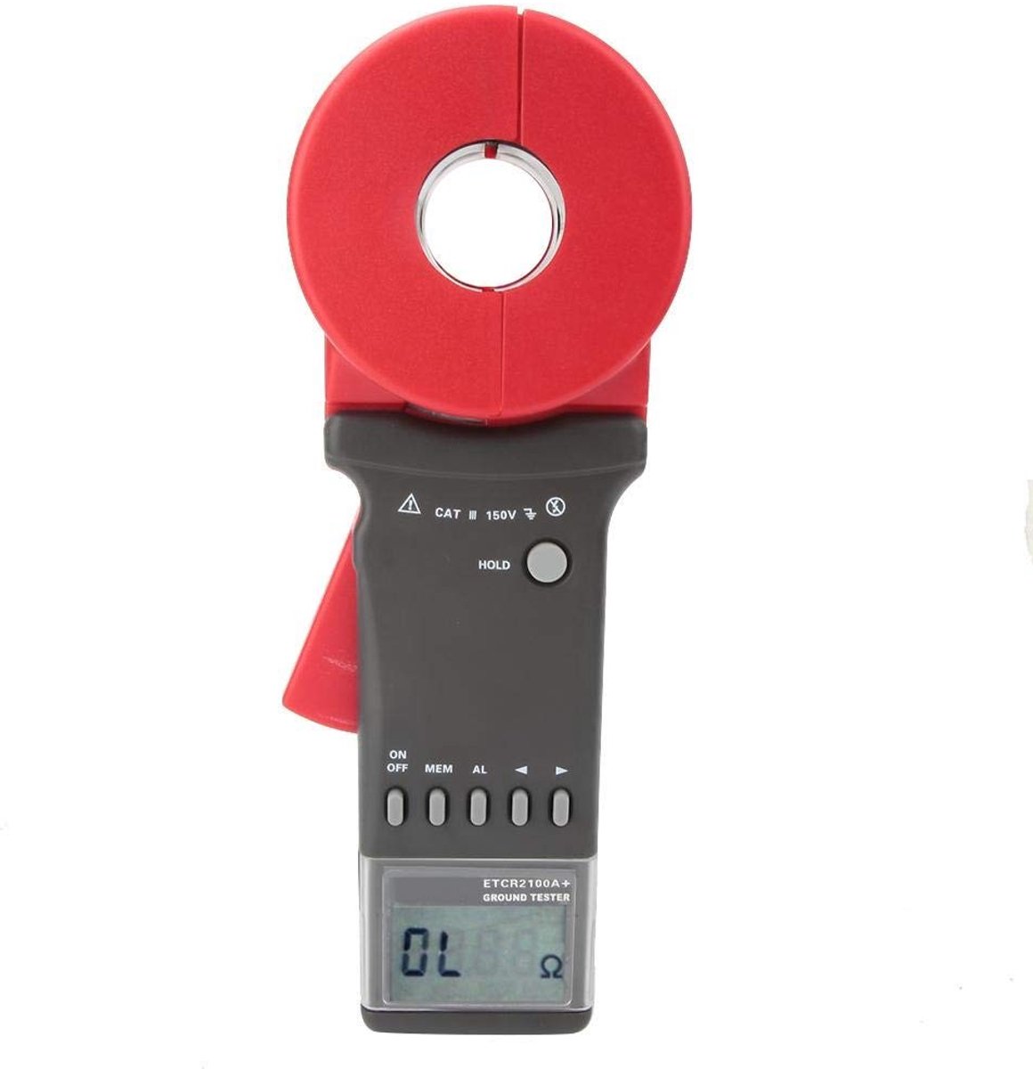 Handheld Aarde Weerstand Tester met LCD Display en Gegevensopslag in Aluminium Doos - Ideaal voor Elektrische Continuïteit en Veiligheidstest