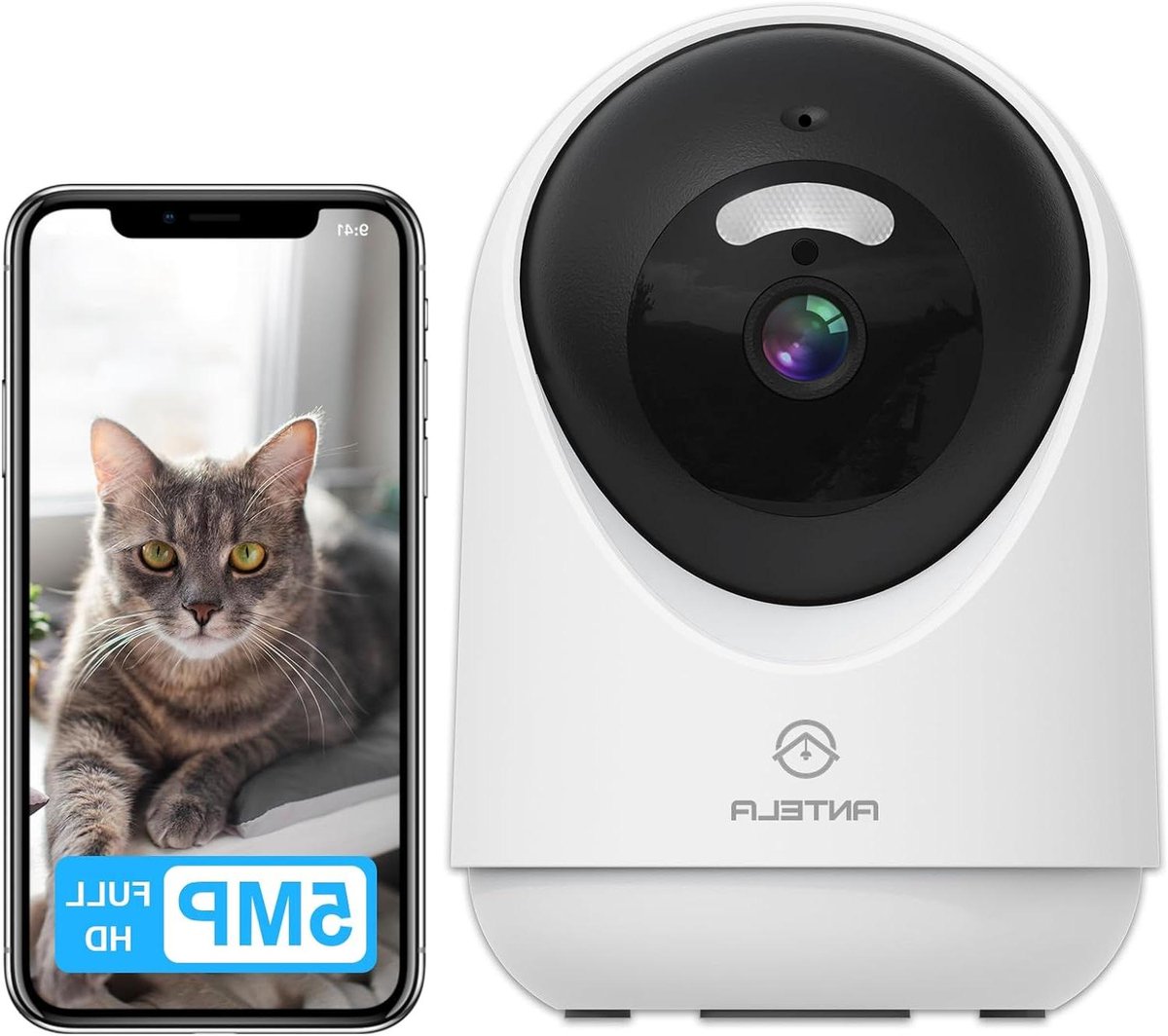 Beveiligingscamera Binnen - IP Camera - Huis Bewaken - Intelligente Tracking - 5MP FHD - Wit