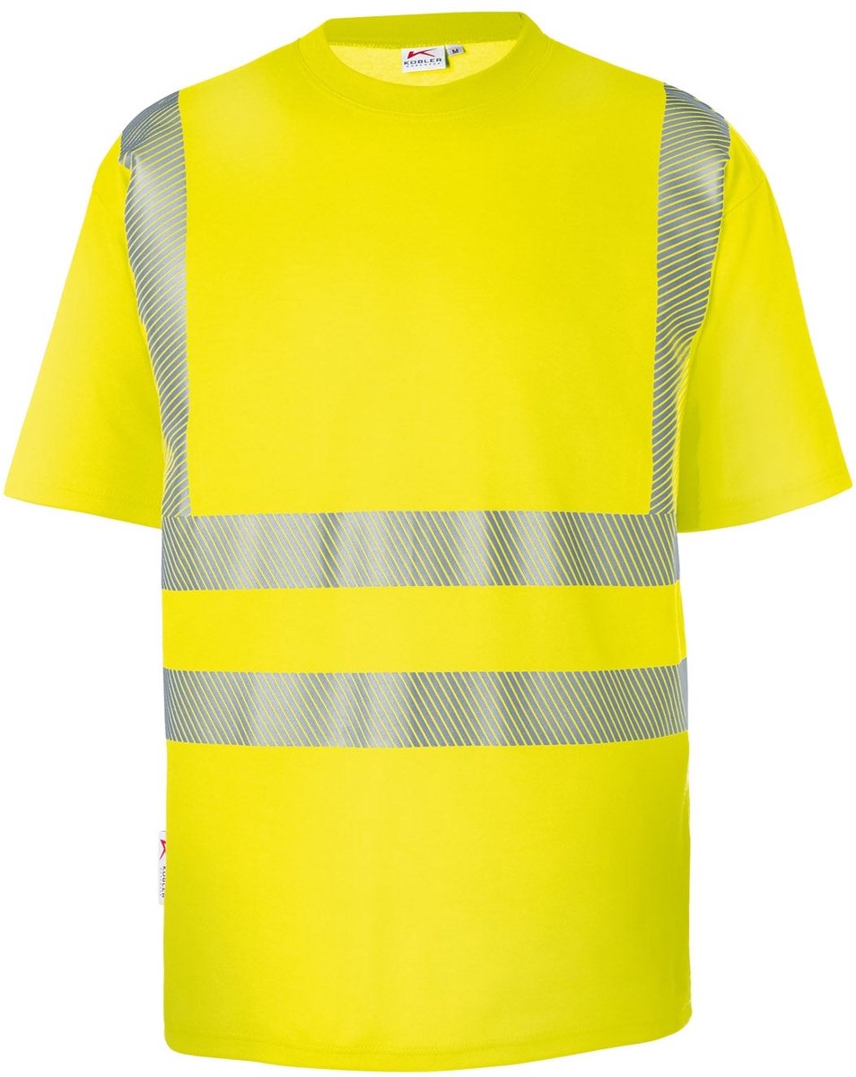 KUBLER PSA HIGH VIS 50438227 Hi Vis Reflecterend Korte Mouw Werk T-shirt HEREN Geel - UPF 40+ - Krasvrij - 180 g/m²