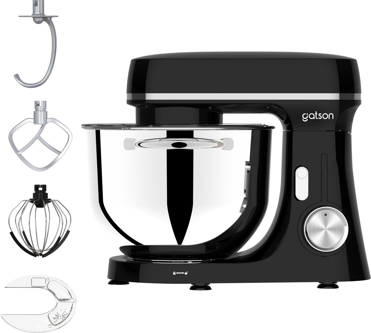 Gatson 2000W Keukenmachine - 6L Mengkom - Dubbele Handvat - Keukenrobot - Keukenmixer - Foodprocessor