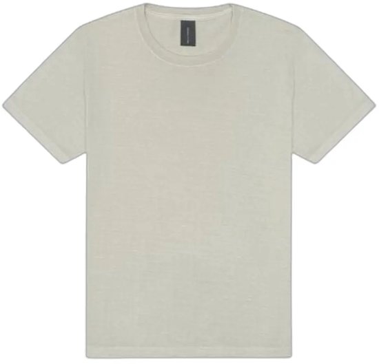 Unisex Bella T-shirt van zware, gewassen katoen in de kleur tijm met ronde hals en donker label.