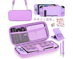 Thijox - Younik Schakelaar Accessoires Bundel 15 in 1 Kit voor Meisjes, Inclusief Draagtas met 9 Game Kaartsleuven, Verstelbare Stand & Beschermhoes i