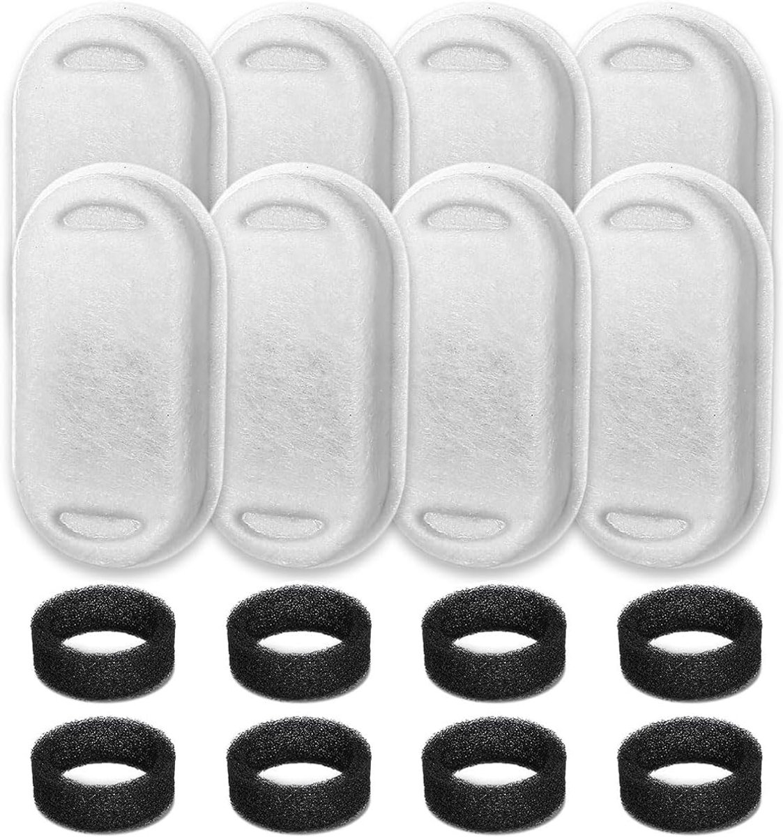 Thijox - 16 Waterfonteinen voor Katten en Voorfiltersponzen - Roestvrij Staal, Compatibel met Tomxcute 3,2L en Giotohun 2L - Perfect voor Dierenliefhe