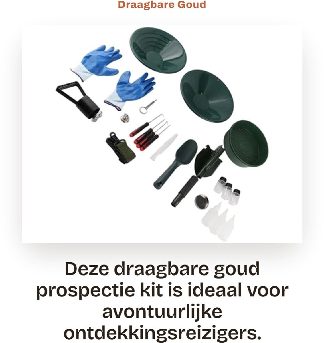 Inovra - Draagbare Goud Prospectie Kit met Vouwen Sluice Box