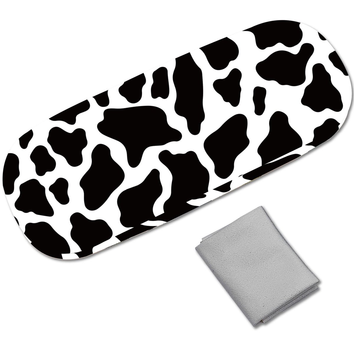 Dailygoods - Harde Schaal Lederen Brillenkoker - Draagbare Reisbrilhouder met Reinigingsdoek